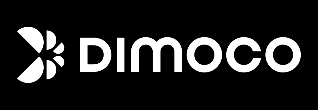 DIMOCO White on Black Logo