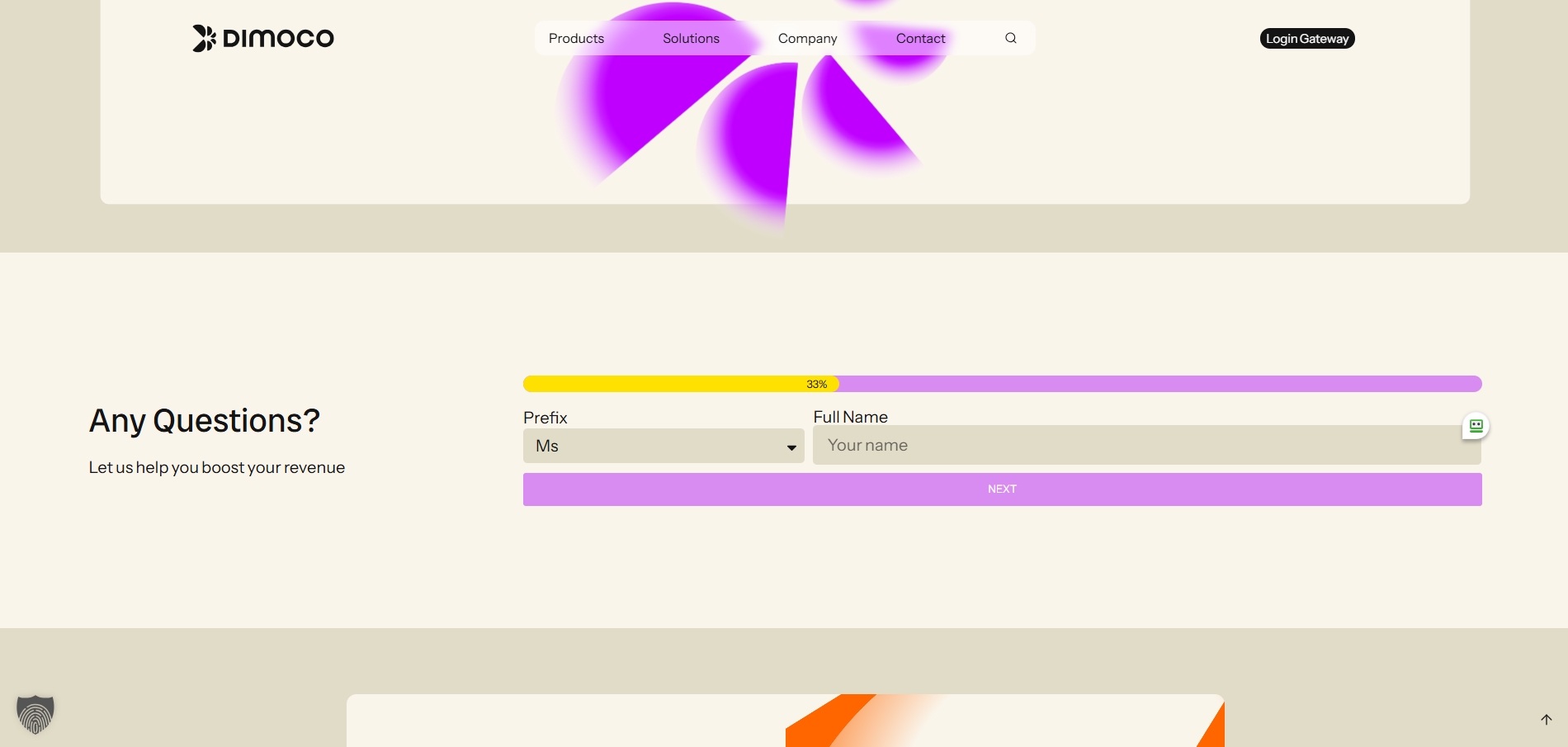 DIMOCO Website screenshot-1