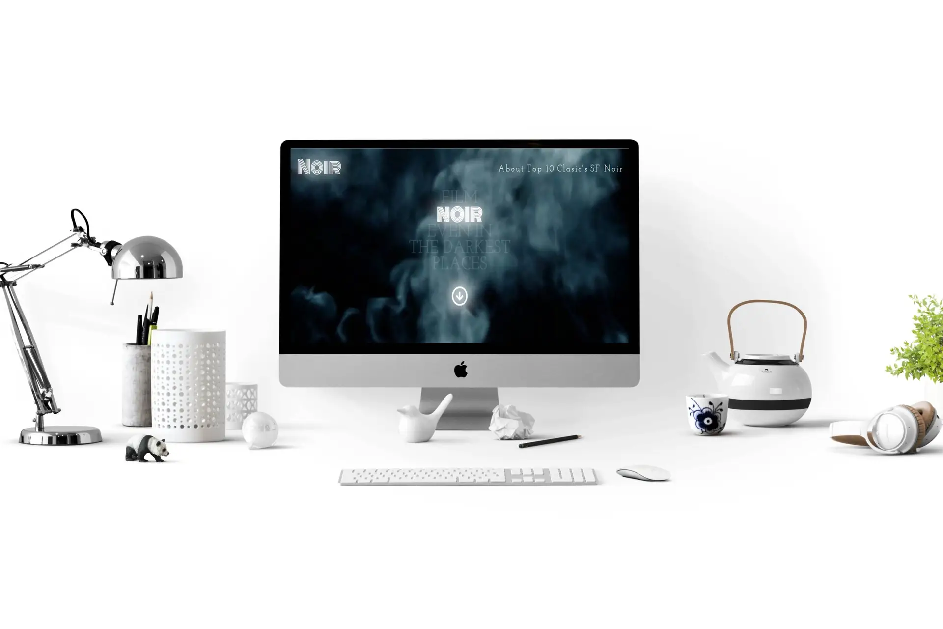 Krakenstein Film Noir Website Mockup