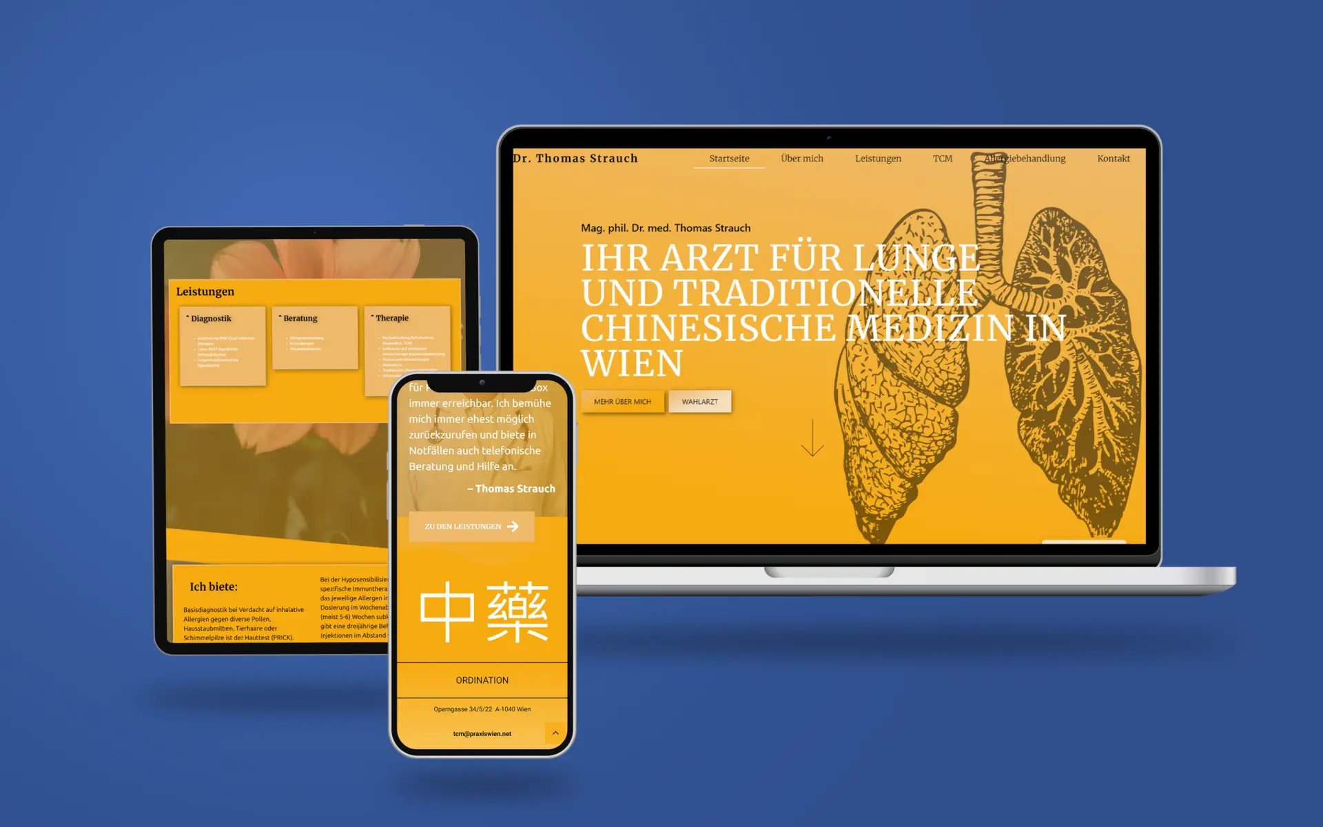 Dr. Strauch Website mockup